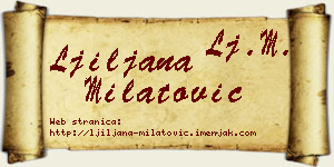 Ljiljana Milatović vizit kartica